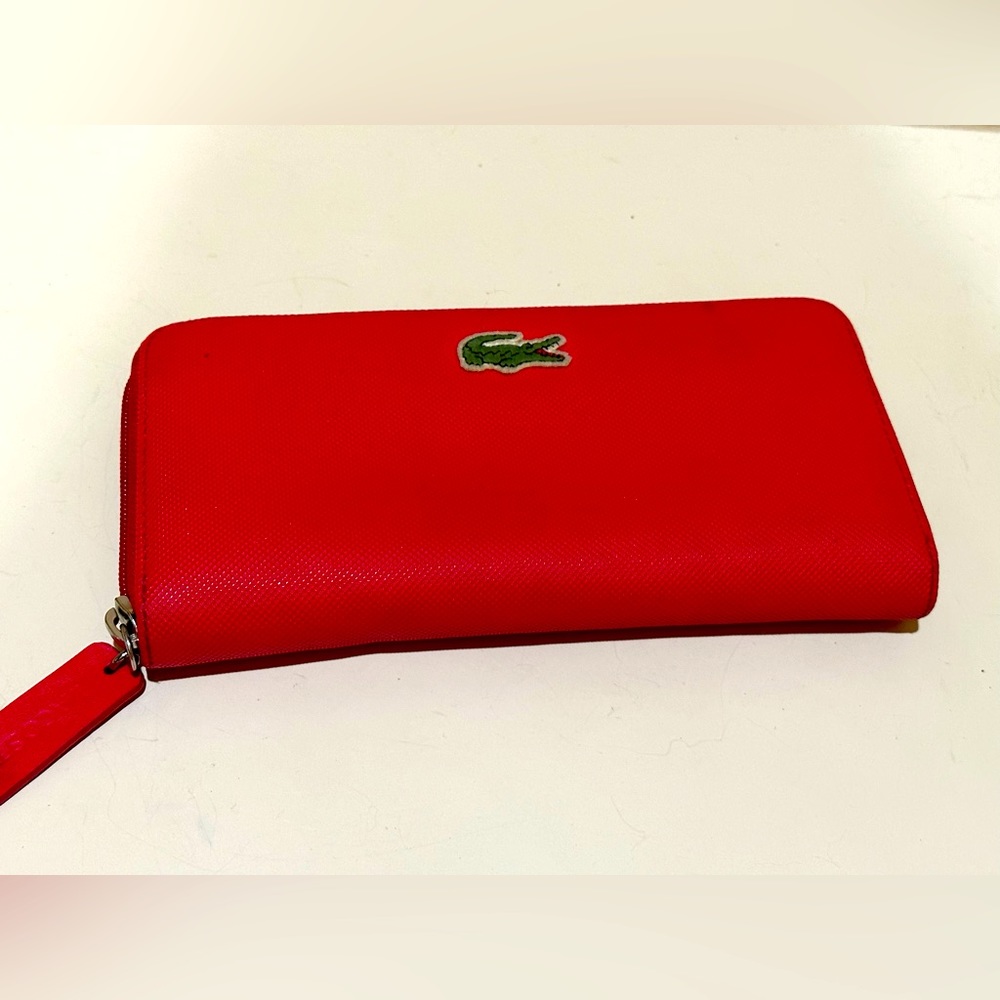 Lacoste Pink Long Zip Wallet